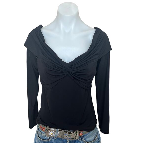 Prabal Gurung Black Off the Shoulder Top LARGE Sweetheart Bodycon Designer $260 - Picture 8 of 12